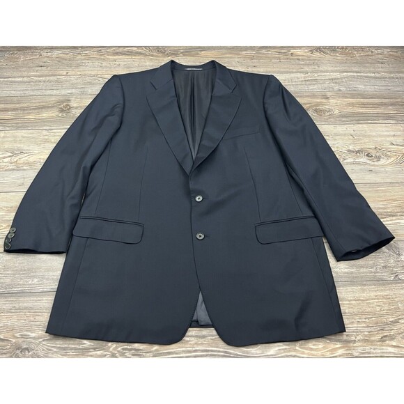 Ermenegildo Zegna Mens Fine Worsted Super 100's Blazer Black Sz 50 ~Switzerland